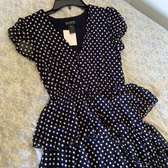 Polka-dot Wrap Layered Summer Dress! - Picture 3 of 5